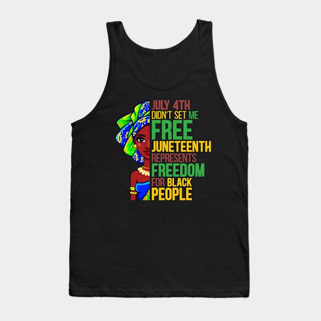 Juneteenth 1865 Freedom for African Black Queen Women Tank Top by FamiStore